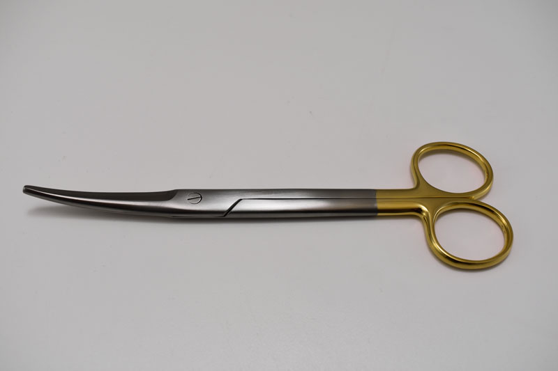 T/C Mayo Dissecting Scissors 7" Curved – Tungsten Carbide Inserts – Dental Lab